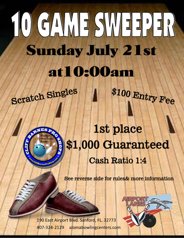 10 Game Sweeper Airport Lanes