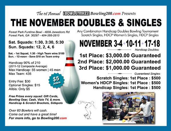 November Doubles & Singles Tournament